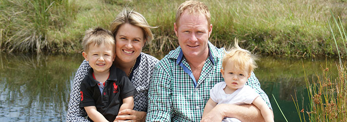 Gus, the technical Advisor for Bayer with his family